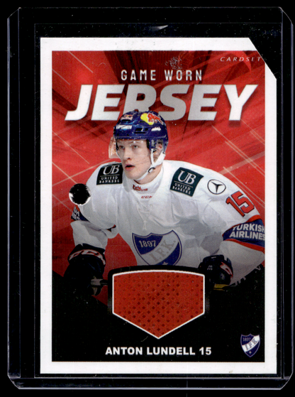 2019-20 Cardset - Game Worn Jersey - Anton Lundell /128