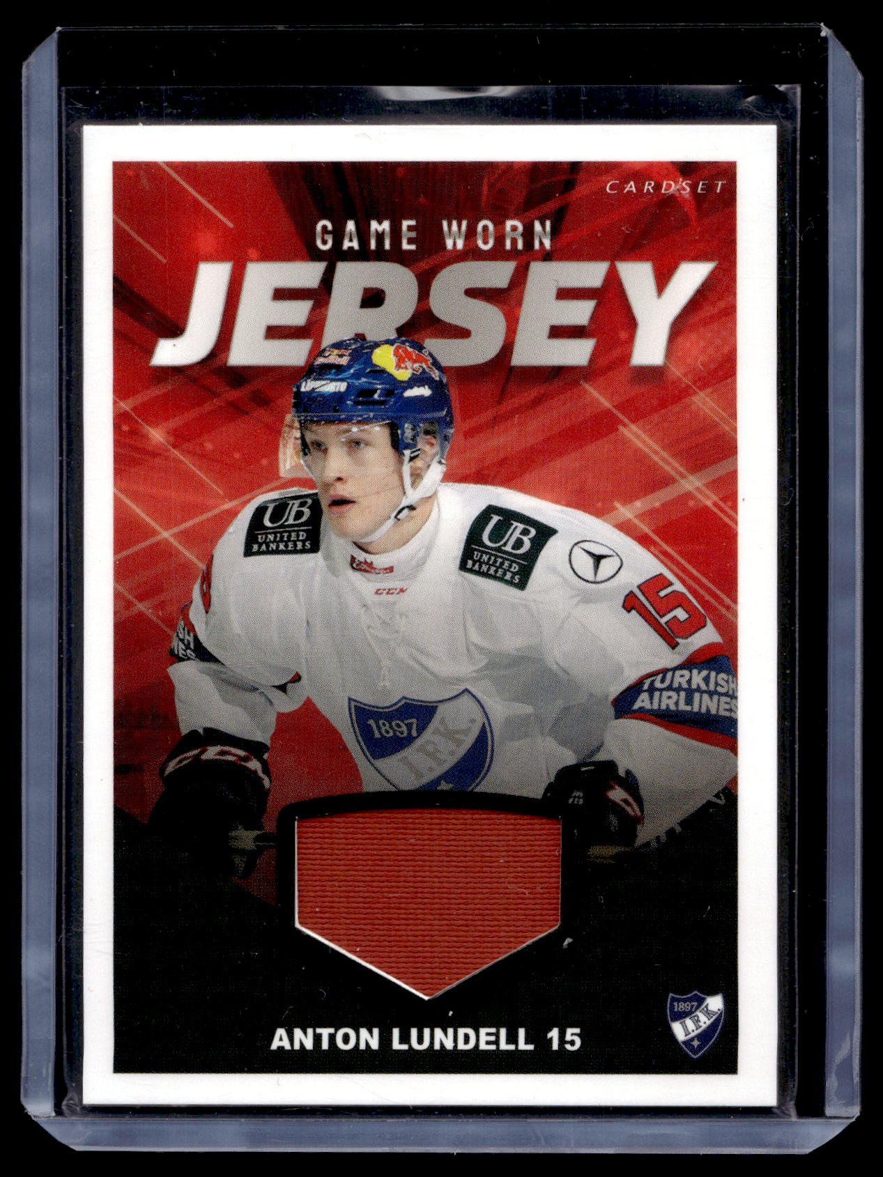 2019-20 Cardset - Game Worn Jersey - Anton Lundell /128