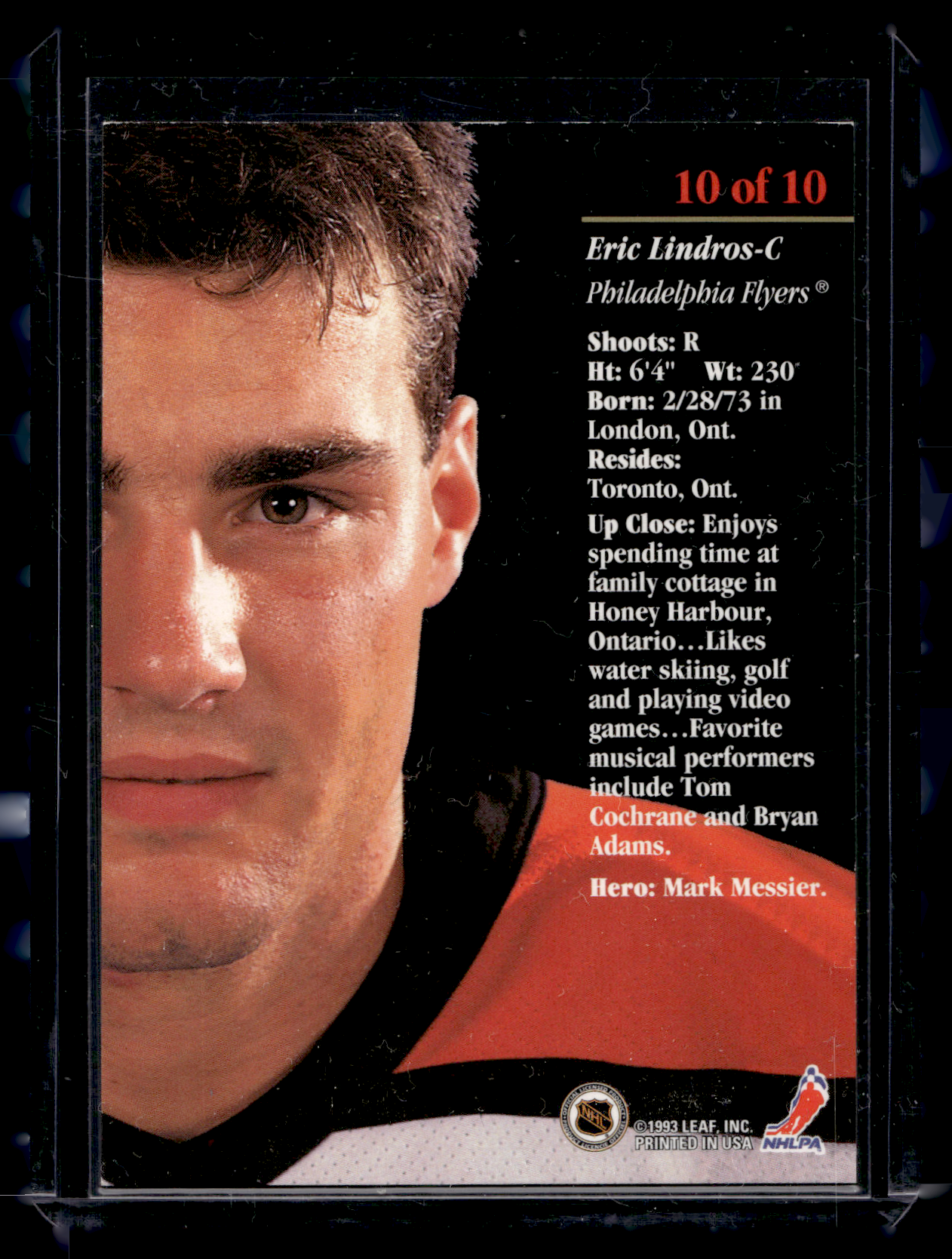 1993-94 Leaf - Studio Signature Series - Eric Lindros #10