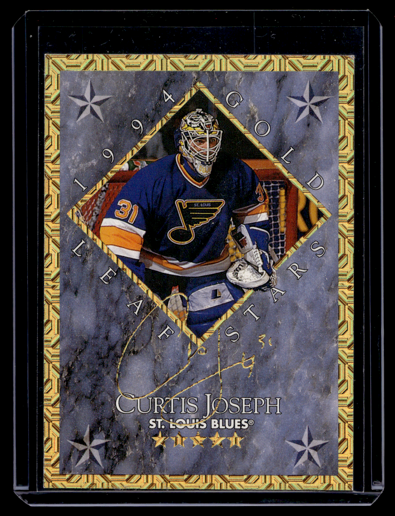 1994-95 Leaf - Gold Leaf Stars - Curtis Joseph / Ed Belfour #7 /10000