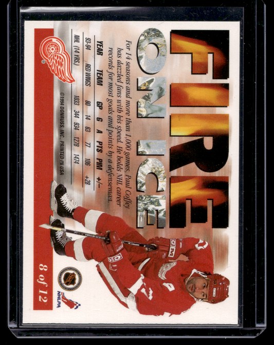 1994-95 Leaf - Fire on Ice - Paul Coffey #8
