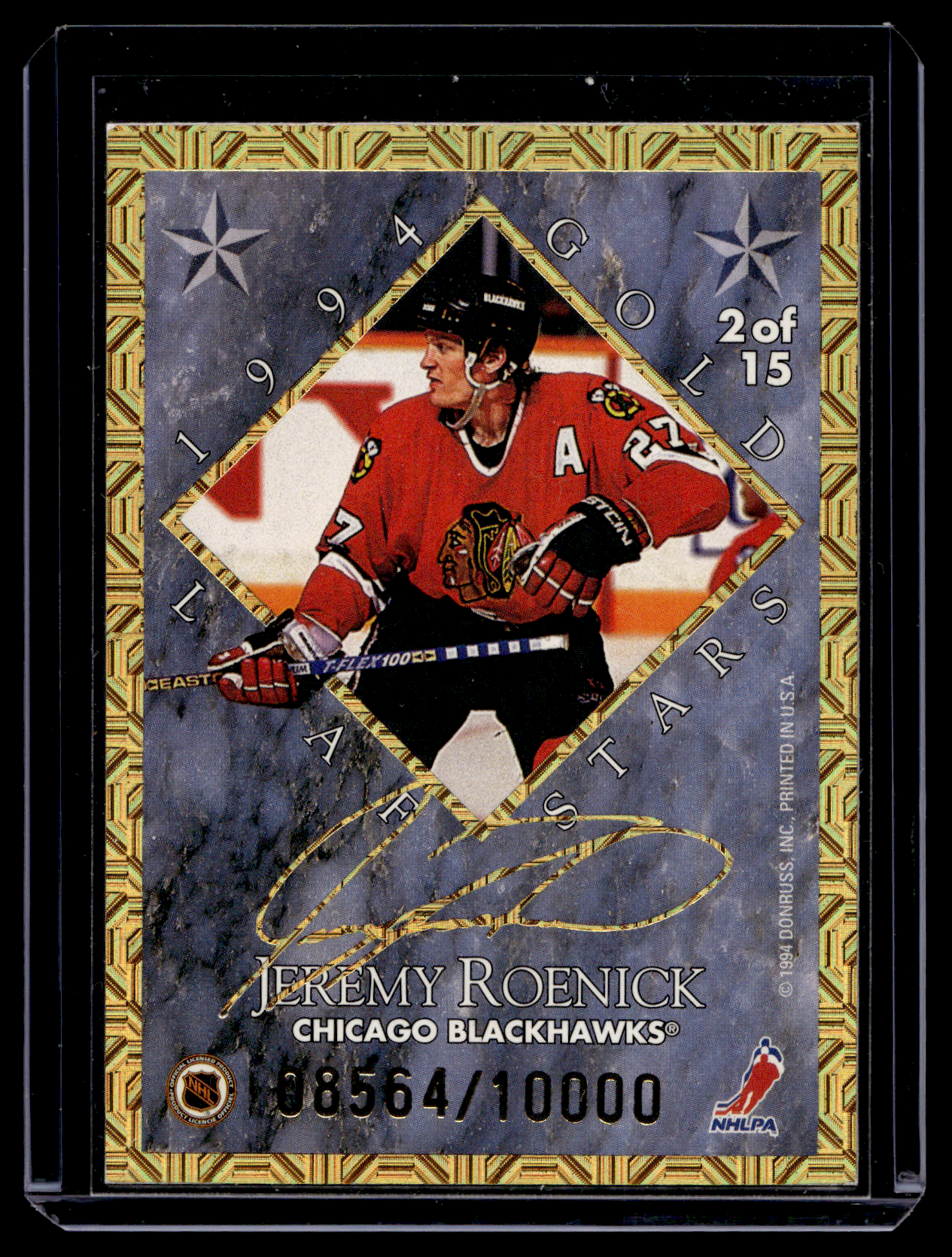1994-95 Leaf - Gold Leaf Stars - Doug Gilmour / Jeremy Roenick #2 /10000