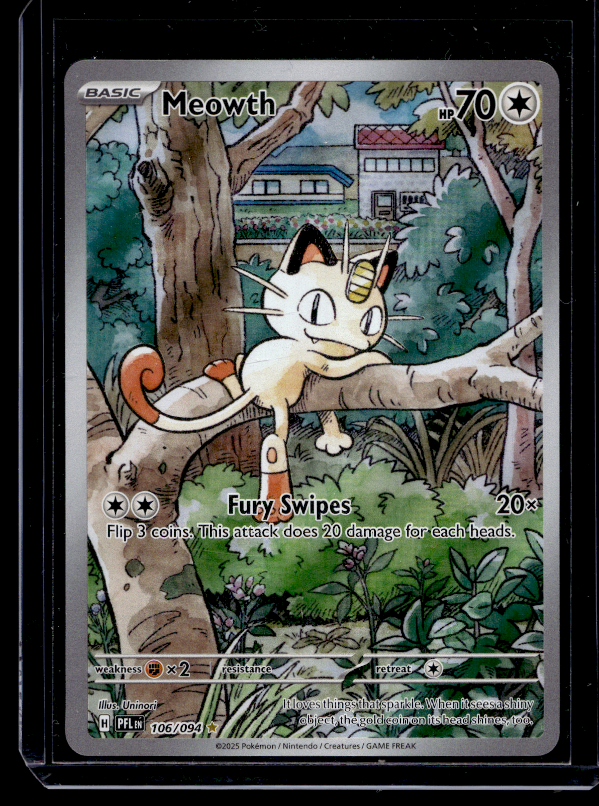 2025 Pokemon Phantasmal Flames - Illustration Rare - Meowth #106