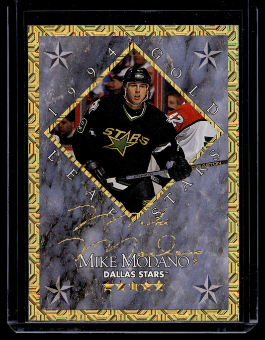 1994-95 Leaf - Gold Leaf Stars - Mike Modano / Jason Arnott #10 /10000