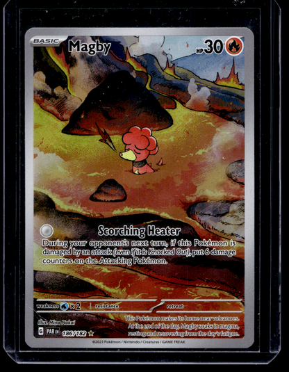 2023 Pokemon - Scarlet & Violet - Paradox Rift - Illustration Rare - Magby #186