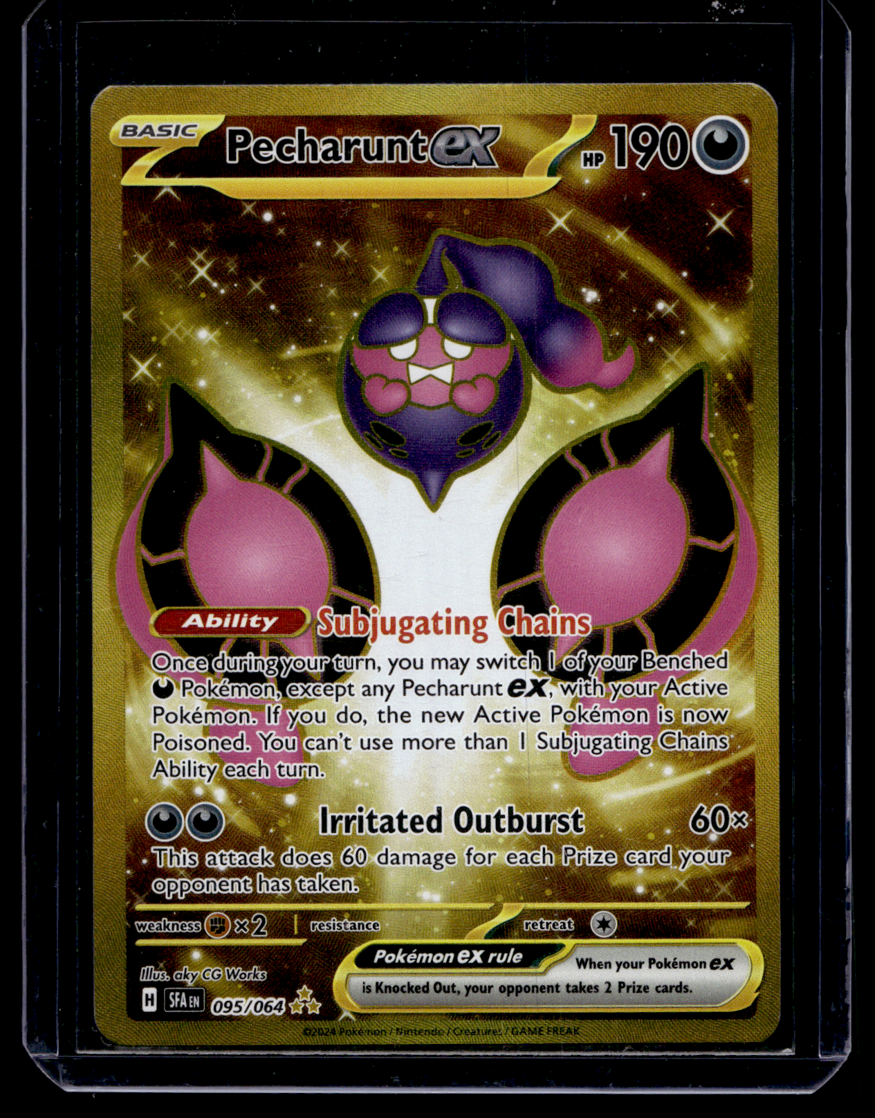 2024 Pokemon - Scarlet & Violet - Shrouded Fable - Hyper Rare - Pecharunt ex #095