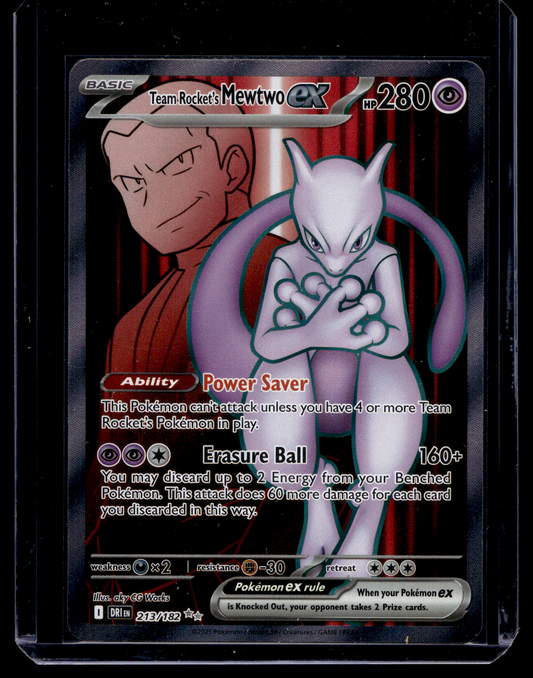 2025 Pokemon Scarlet & Violet - Destined Rivals - Ultra Rare - Team Rocket's Mewtwo EX #213