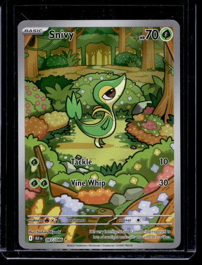 2025 Pokemon - Scarlet & Violet - Black Bolt - Illustration Rare - Snivy #087