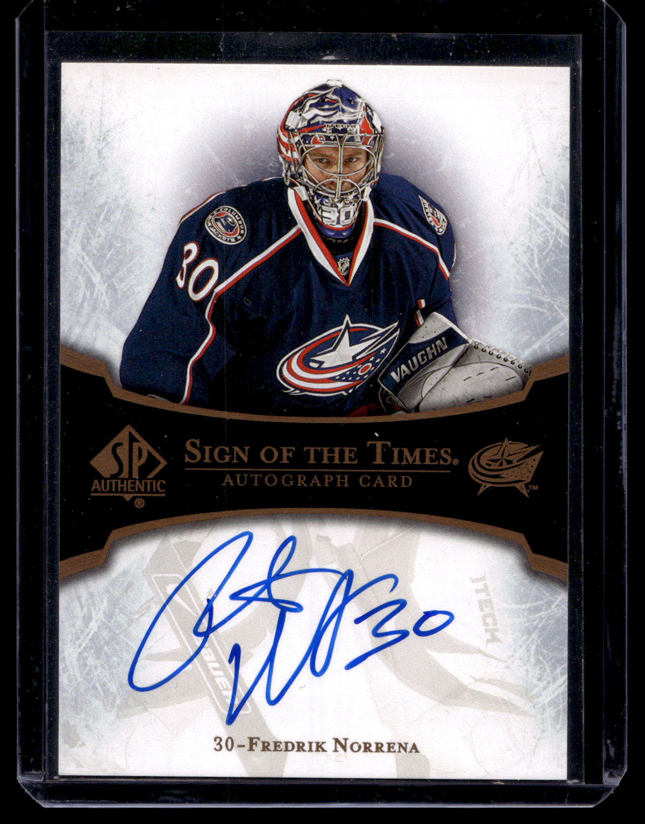 2007-08 Upper Deck SP Authentic - Sign of the Times - Fredrik Norrena #ST-NO