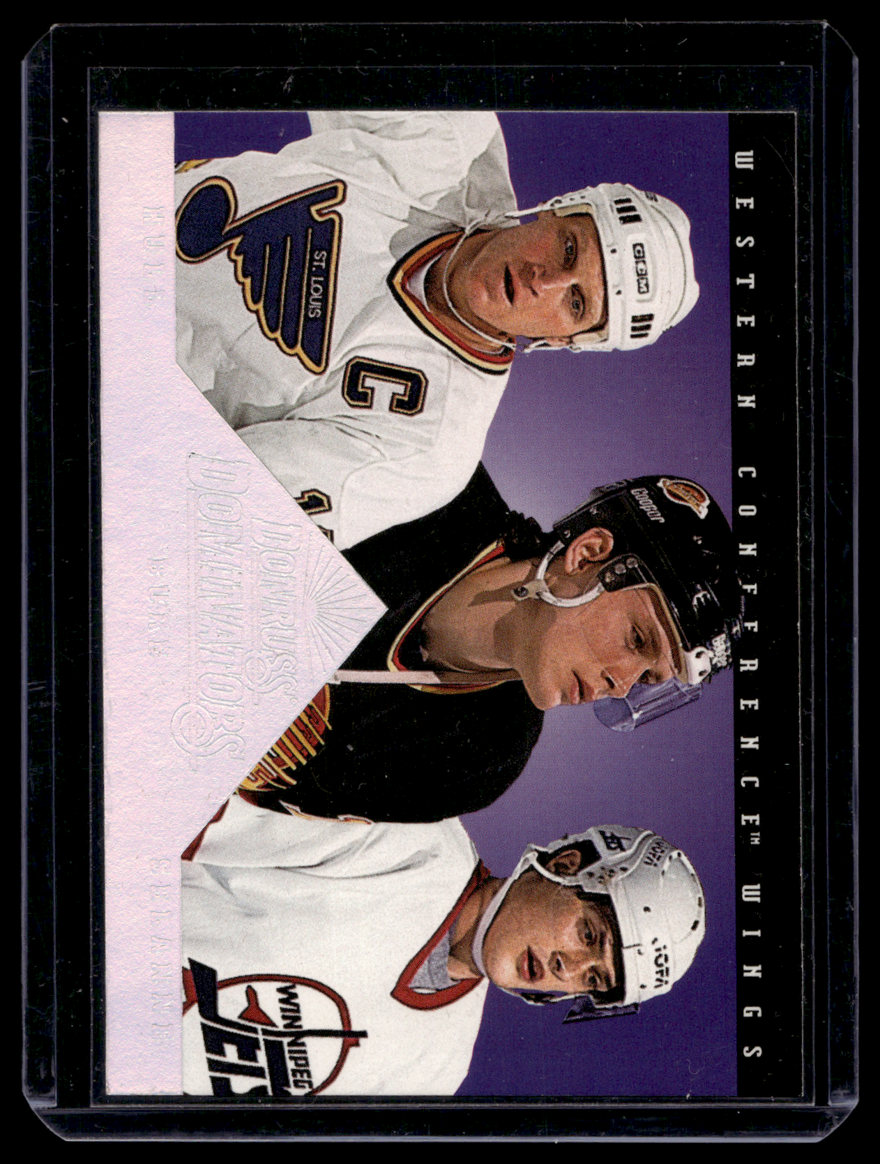 1994-95 Donruss - Dominators - Teemu Selanne / Pavel Bure / Brett Hull #8