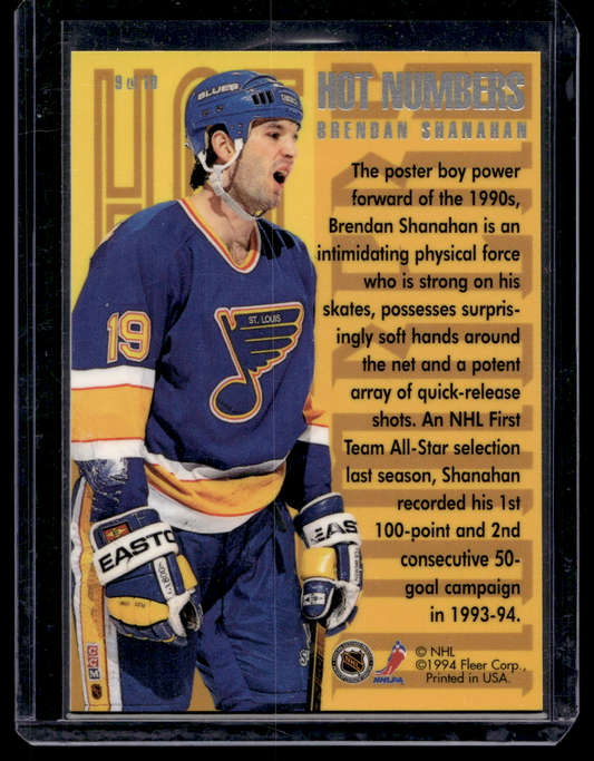 1994-95 Flair - Hot Numbers - Brendan Shanahan #9