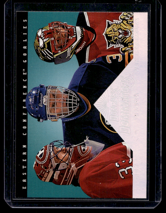 1994-95 Donruss - Dominators - Patrick Roy / Dominik Hasek / John Vanbiesbrouck #3
