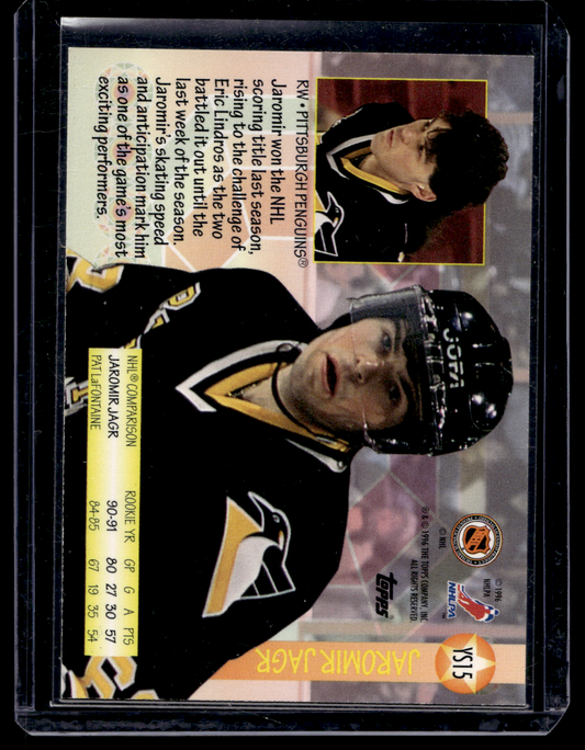 1995-96 Topps - Young Stars - Jaromir Jagr #YS15
