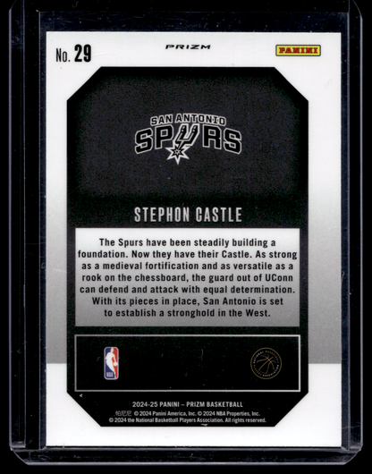 2024-25 Panini Prizm - Emergent - Green Prizm - Stephon Castle #29 RY