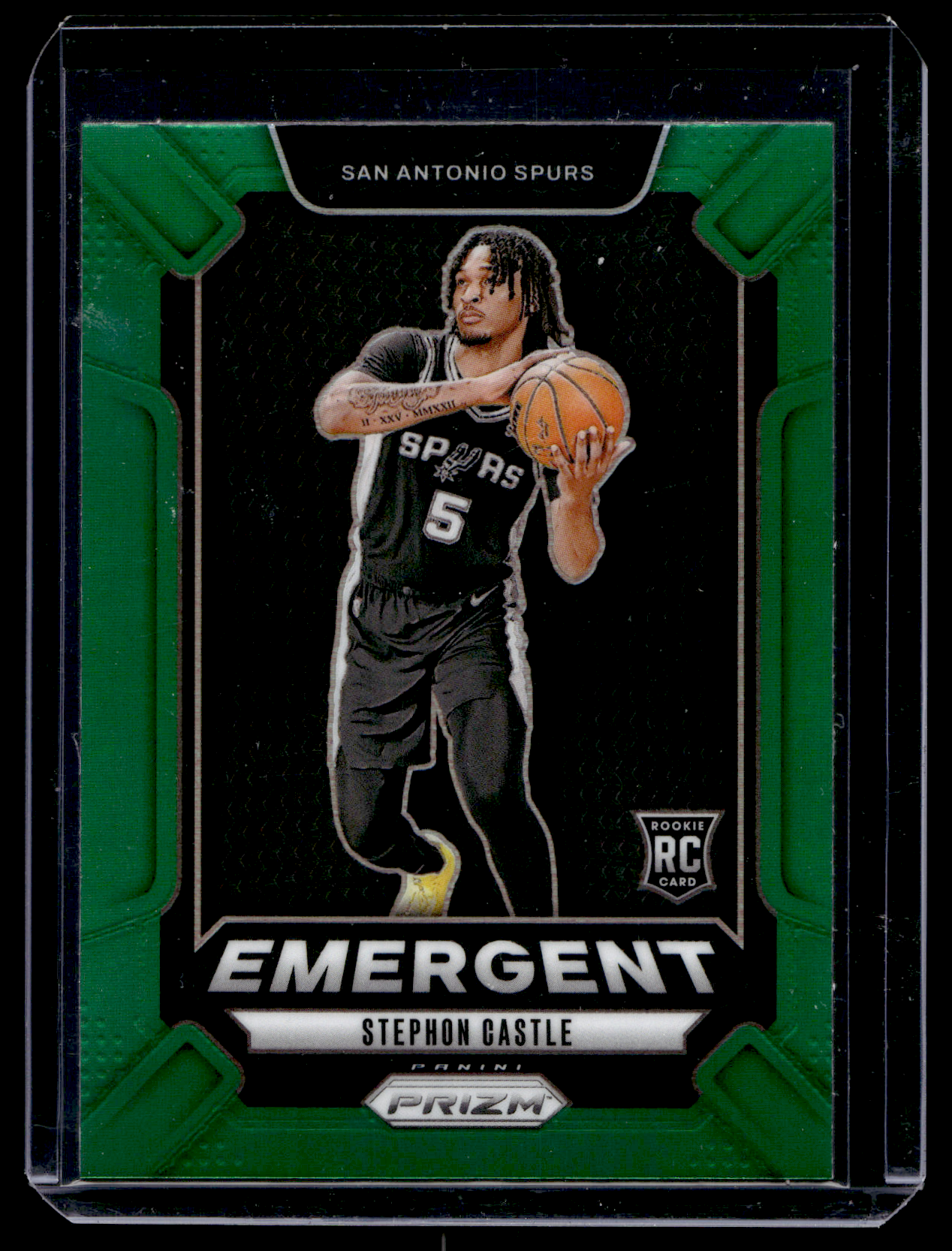 2024-25 Panini Prizm - Emergent - Green Prizm - Stephon Castle #29 RY