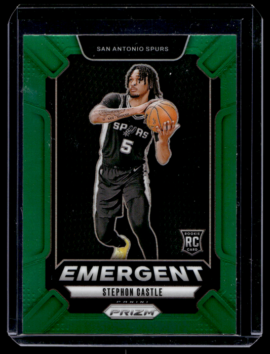 2024-25 Panini Prizm - Emergent - Green Prizm - Stephon Castle #29 RY