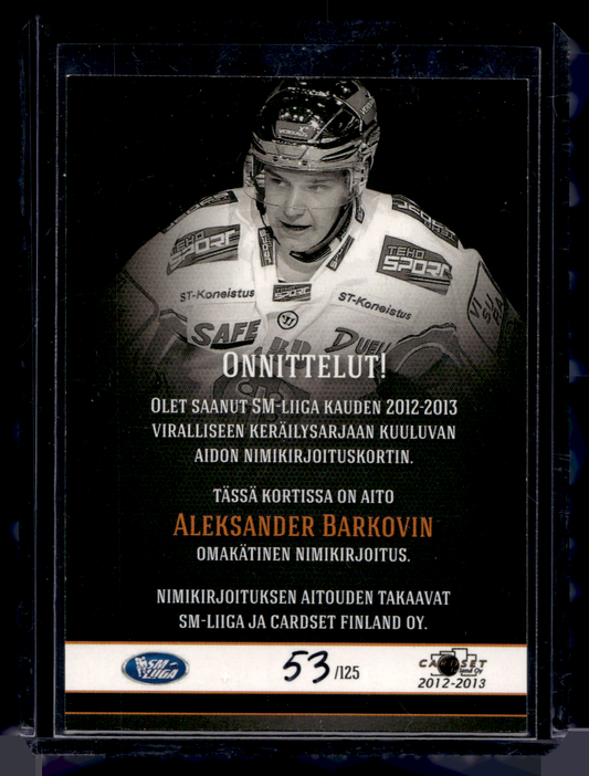 2012-13 Cardset Signature - Aleksander Barkov /125