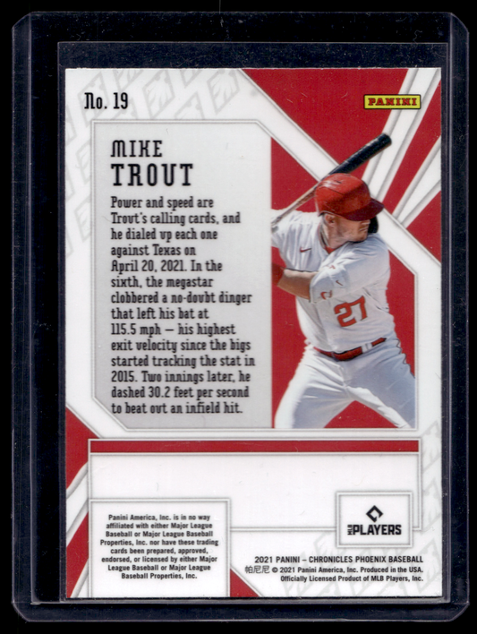 2021 Panini Chronicles - Phoenix - Building Blocks - Mike Trout #19