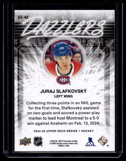 2024-25 Upper Deck Series 1 - Dazzlers - Blue - Juraj Slafkovsky #DZ-42