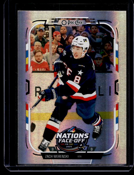 2025-26 O-Pee-Chee - Rainbow Foil - 4 Nations Face-Off - Zach Werenski #506 /350