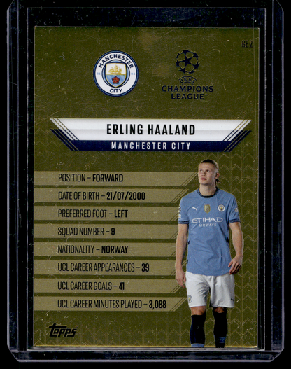 2024-25 Topps Match Attax UEFA Club Competitions - Gold Edge Edition - Erling Haaland #GE2