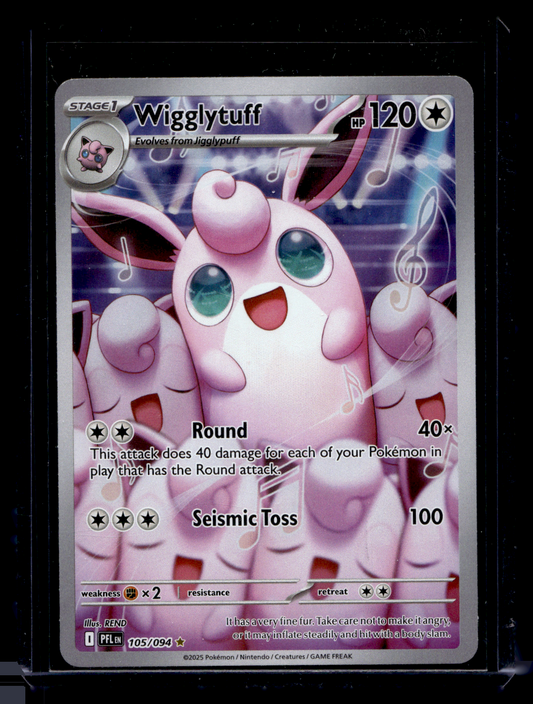 2025 Pokemon Phantasmal Flames - Illustration Rare - Wigglytuff #105