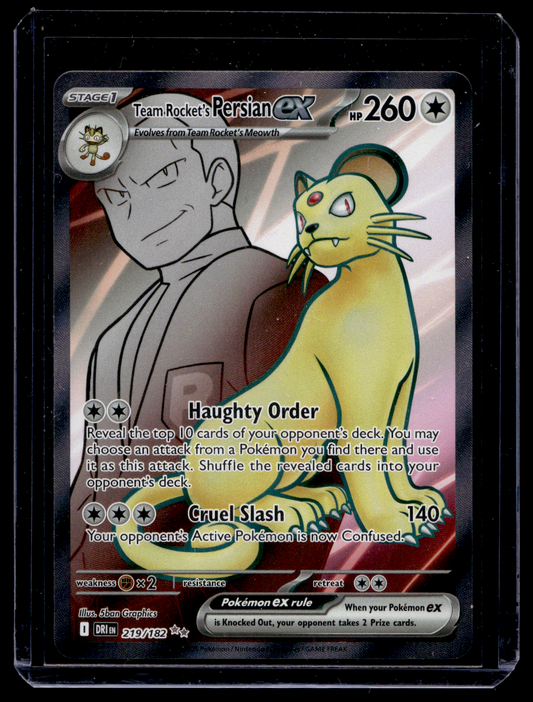 2025 Pokemon Scarlet & Violet - Destined Rivals - Ultra Rare - Team Rocket's Persian ex #219
