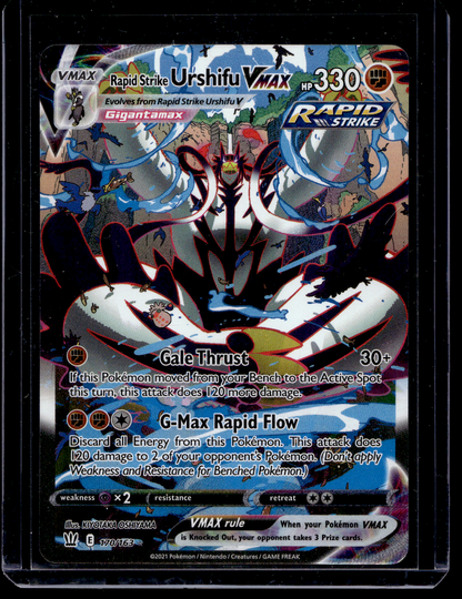 2021 Pokemon - Sword & Shield - Battle Styles - Secret - Rapid Strike Urshifu VMAX #170