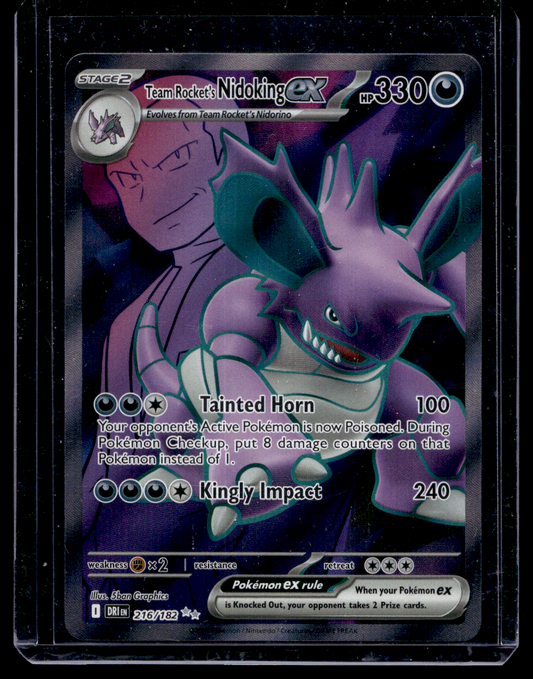 2025 Pokemon Scarlet & Violet - Destined Rivals - Ultra Rare - Team Rocket's Nidoking ex #216