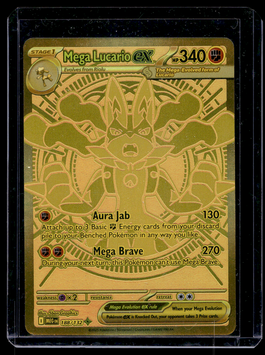 2025 Pokemon Mega Evolution - Mega Hyper Rare - Mega Lucario ex  #188