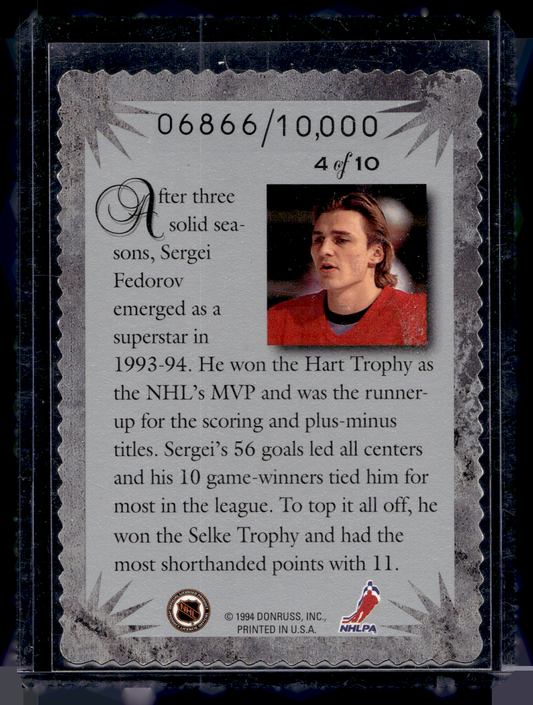 1994-95 Donruss - Elite Series - Sergei Fedorov #4 /10000