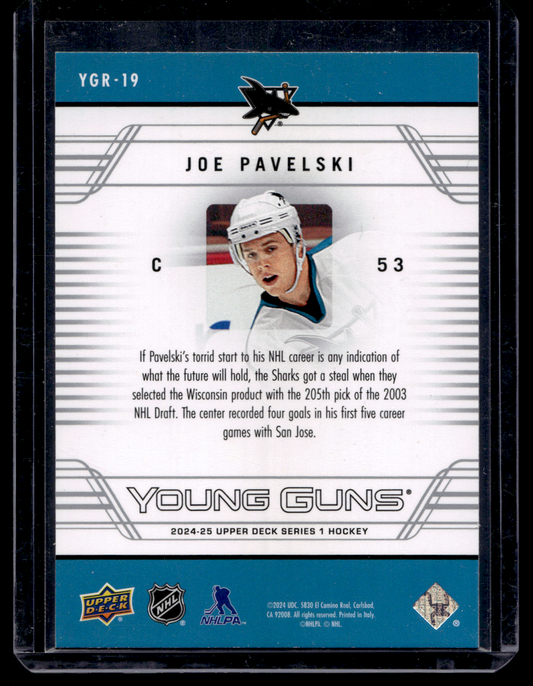 2024-25 Upper Deck Series 1 - Young Guns Renewed - Joe Pavelski #YGR-19