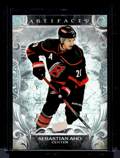 2024-25 Upper Deck Artifacts - Seafoam Green - Sebastian Aho #131 /10