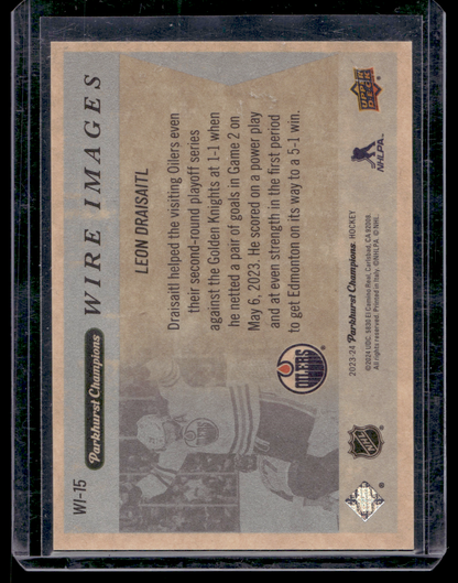 2023-24 Upper Deck Parkhurst Champions - Wire Images - Leon Draisaitl #WI-15