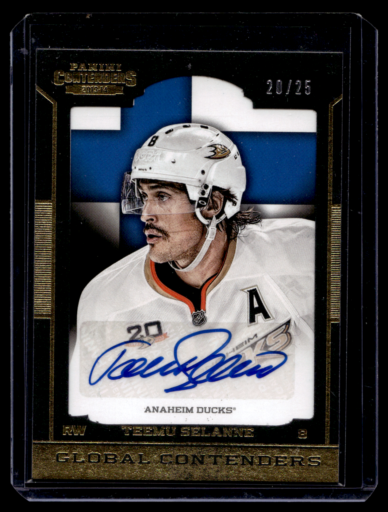 2013-14 Panini Playoff Contenders - Global Contenders - Teemu Selanne #GC-TMU /25
