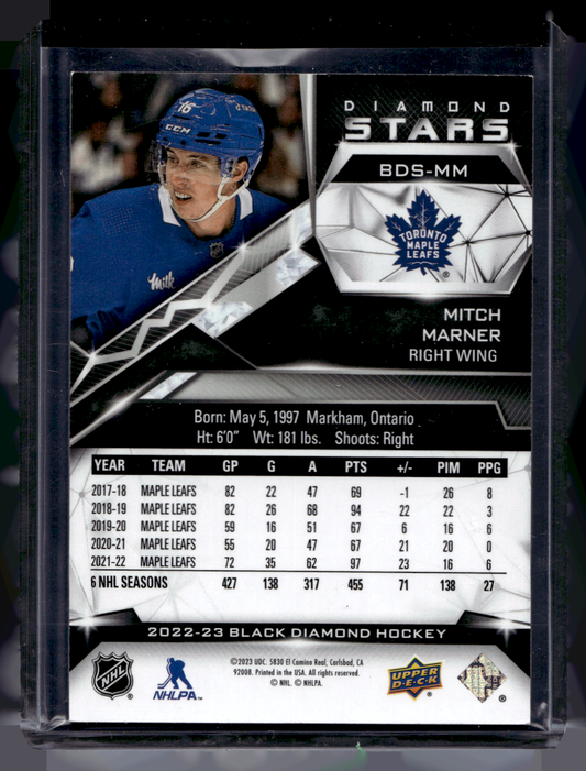 2022-23 Upper Deck Black Diamond - Diamond Stars - Mitch Marner #BDS-MM /299