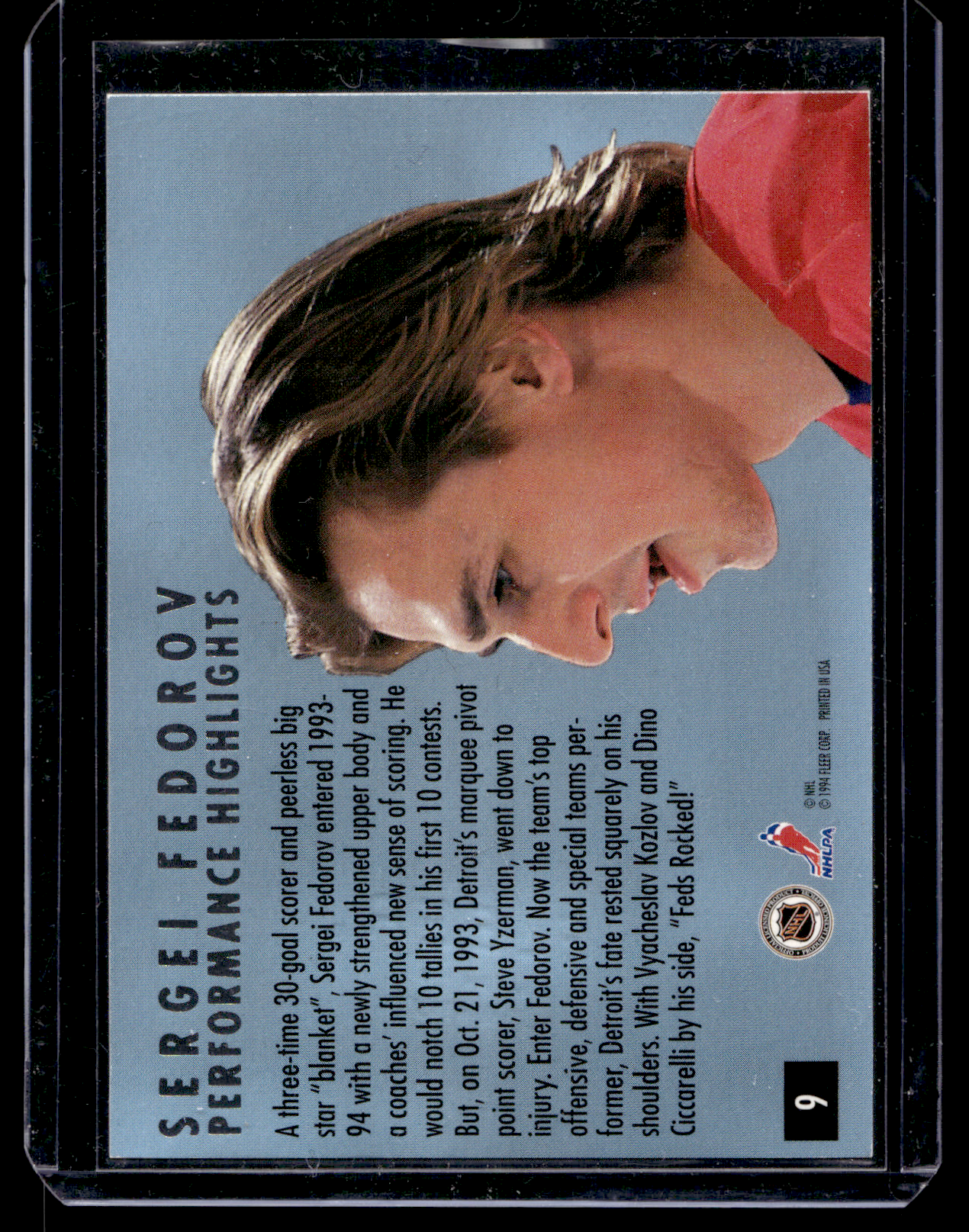 1994-95 Fleer Ultra - Sergei Fedorov Performance Highlights - Autographs - Sergei Fedorov #9