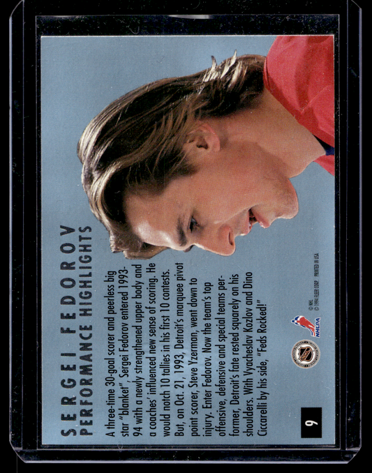 1994-95 Fleer Ultra - Sergei Fedorov Performance Highlights - Autographs - Sergei Fedorov #9