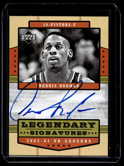 2003-04 Upper Deck UD Legends - Legendary Signatures - Dennis Rodman #LS-DR