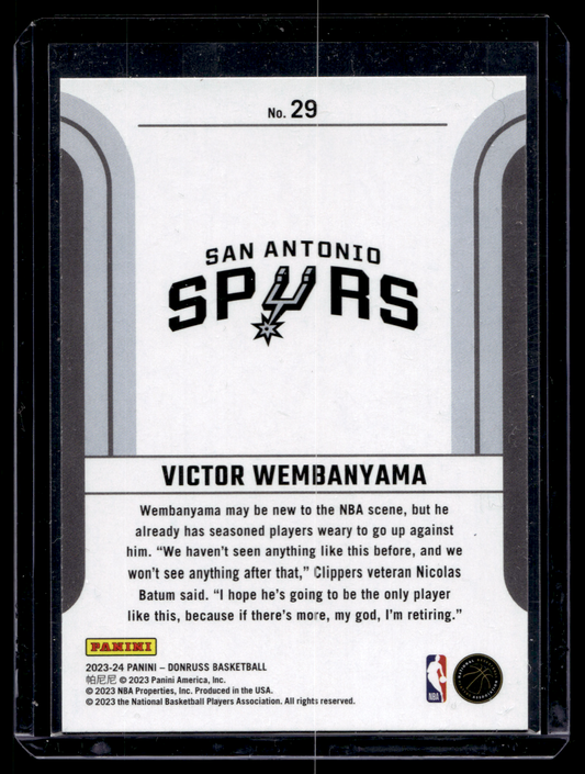 2023-24 Panini Donruss - Franchise Features - Victor Wembanyama #29 RY