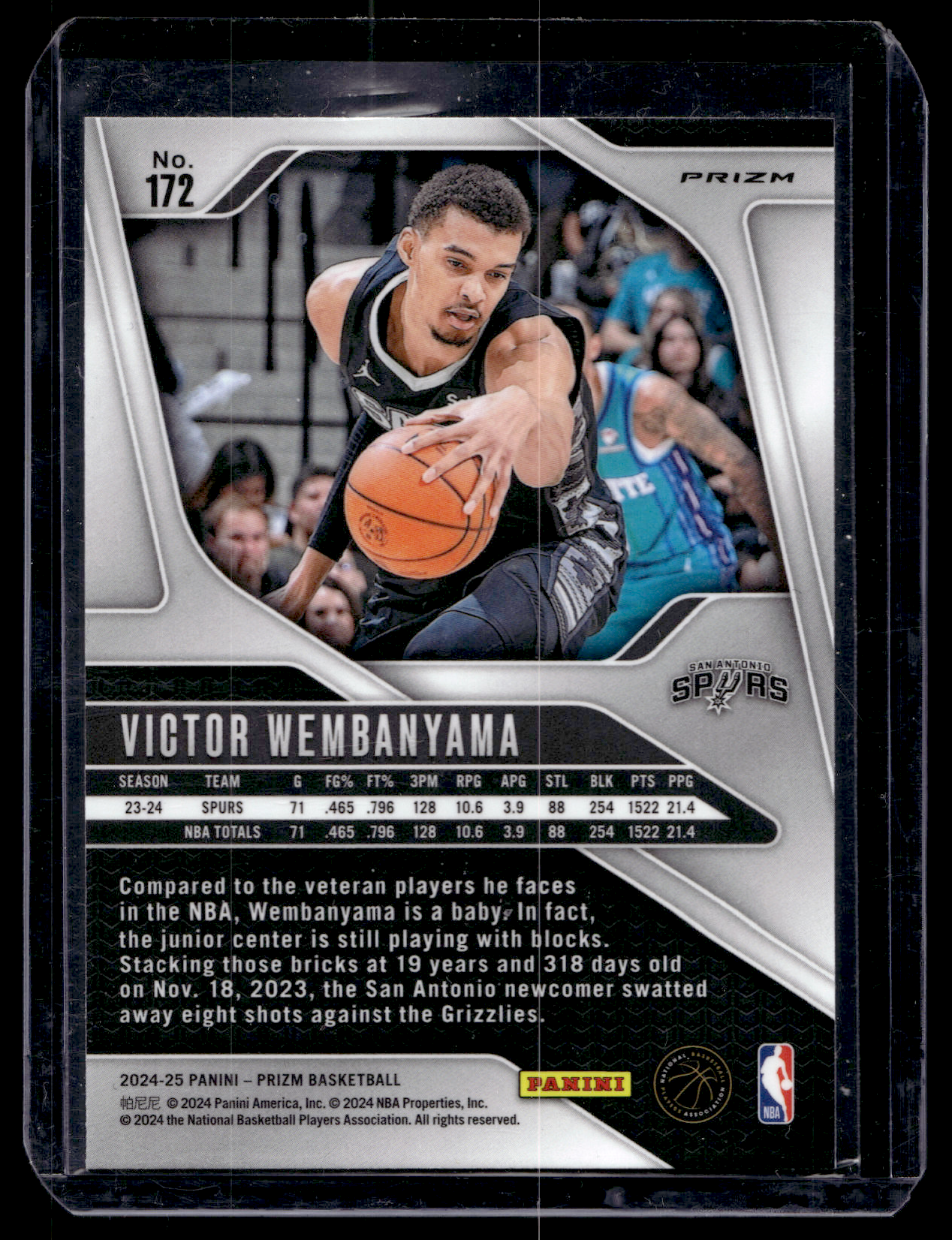 2024-25 Panini Prizm - Fast Break - Victor Wembanyama #172
