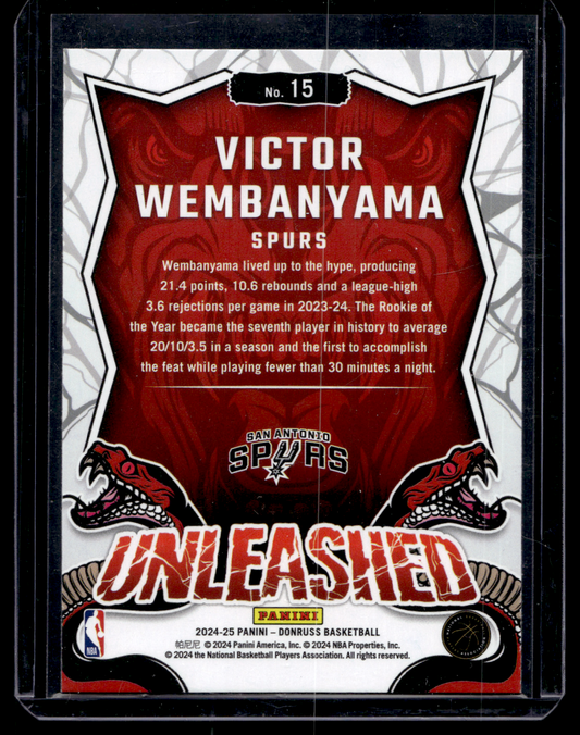 2024-25 Panini Donruss - Unleashed - Victor Wembanyama #15