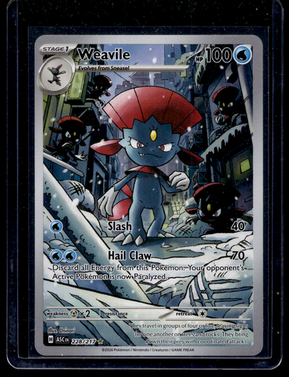 2026 Pokemon - Mega Evolutions - Ascended Heroes - Illustration Rare - Weavile #228