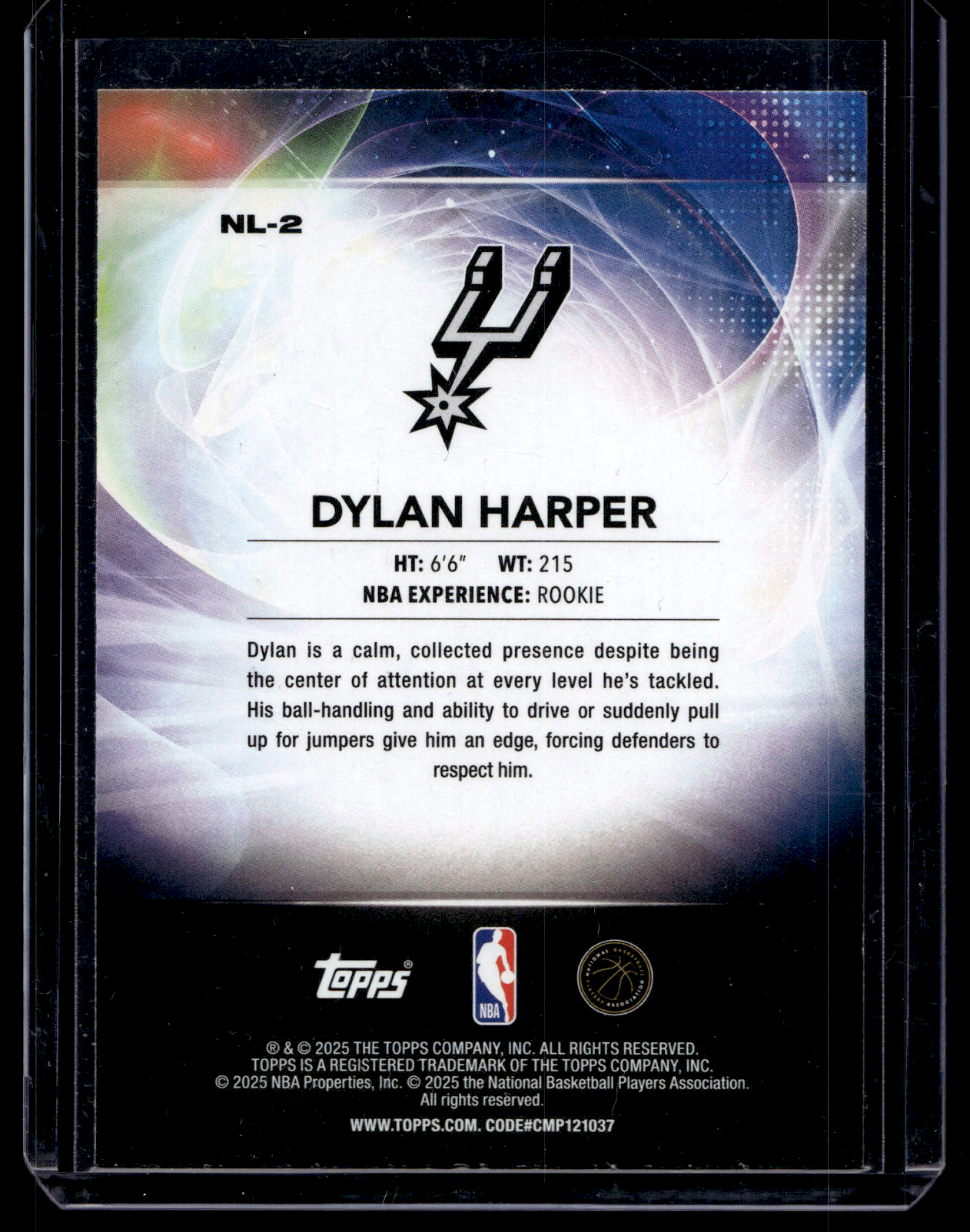 2025-26 Topps - No Limit - Blue Rainbow - Dylan Harper #NL-2 /150 RC