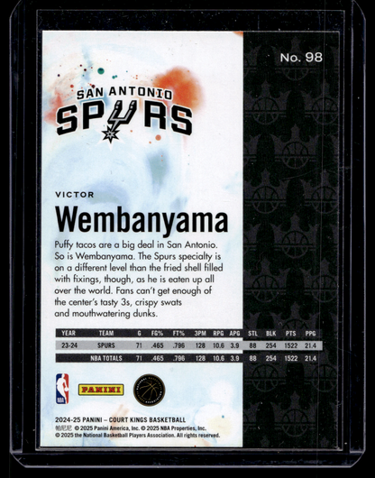 2024-25 Panini Court Kings - Victor Wembanyama #98