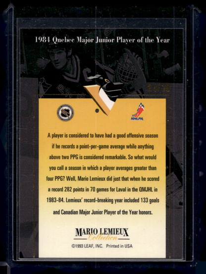 1993-94 Leaf - Mario Lemieux Collection - Mario Lemieux #2