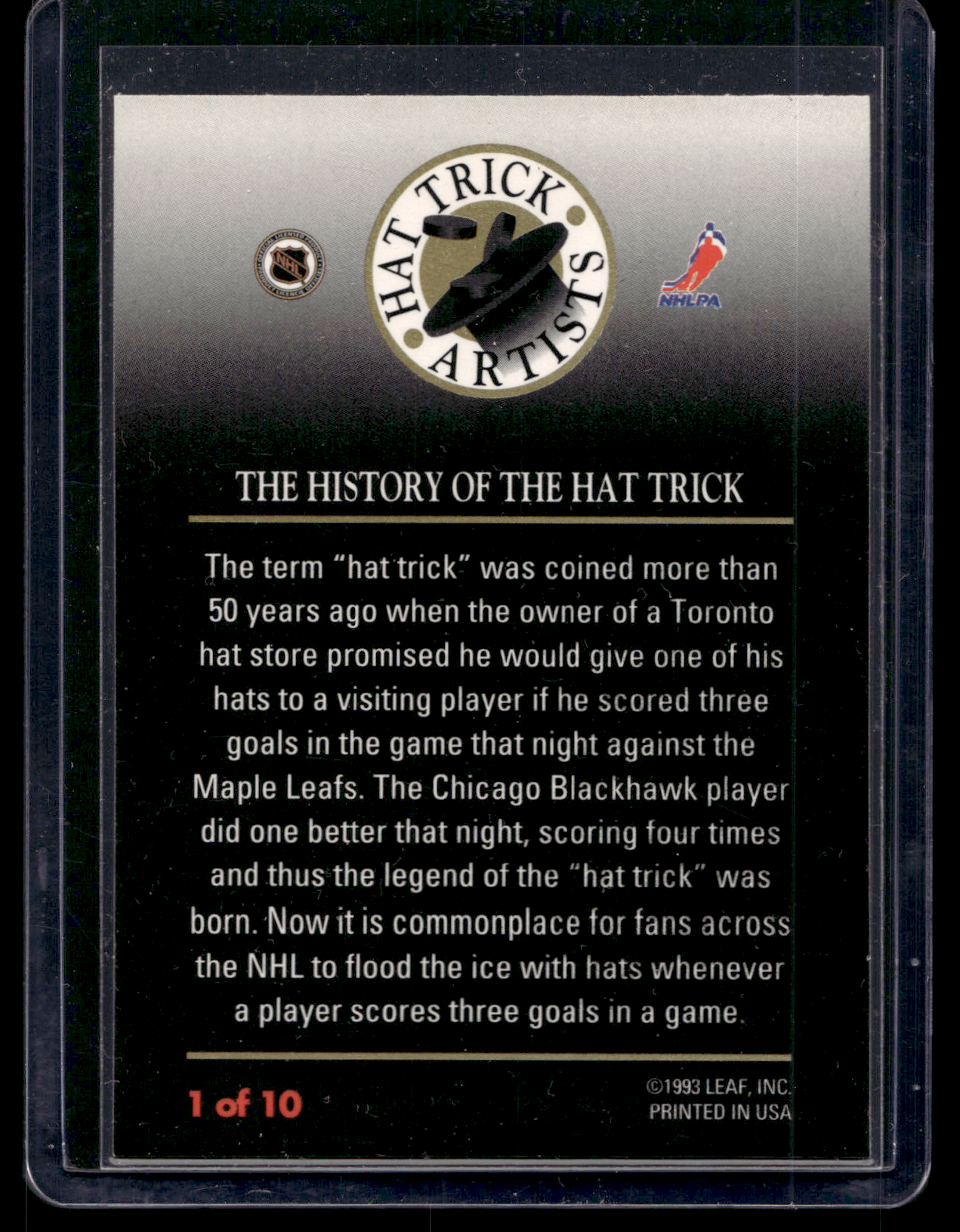 1993-94 Leaf - Hat Trick Artists - Mario Lemieux #1