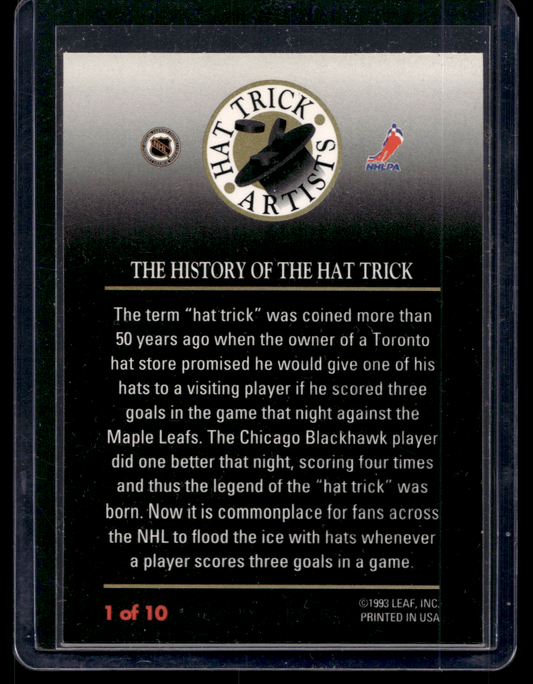1993-94 Leaf - Hat Trick Artists - Mario Lemieux #1