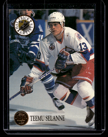 1993-94 Leaf - Hat Trick Artists - Teemu Selanne #3