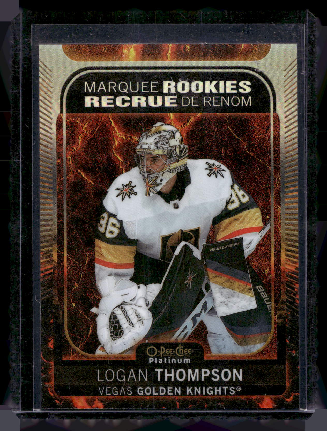 2021-22 Upper Deck OPC Platinum - Hot Magma -  Marquee Rookies - Logan Thompson #239 /499 RC